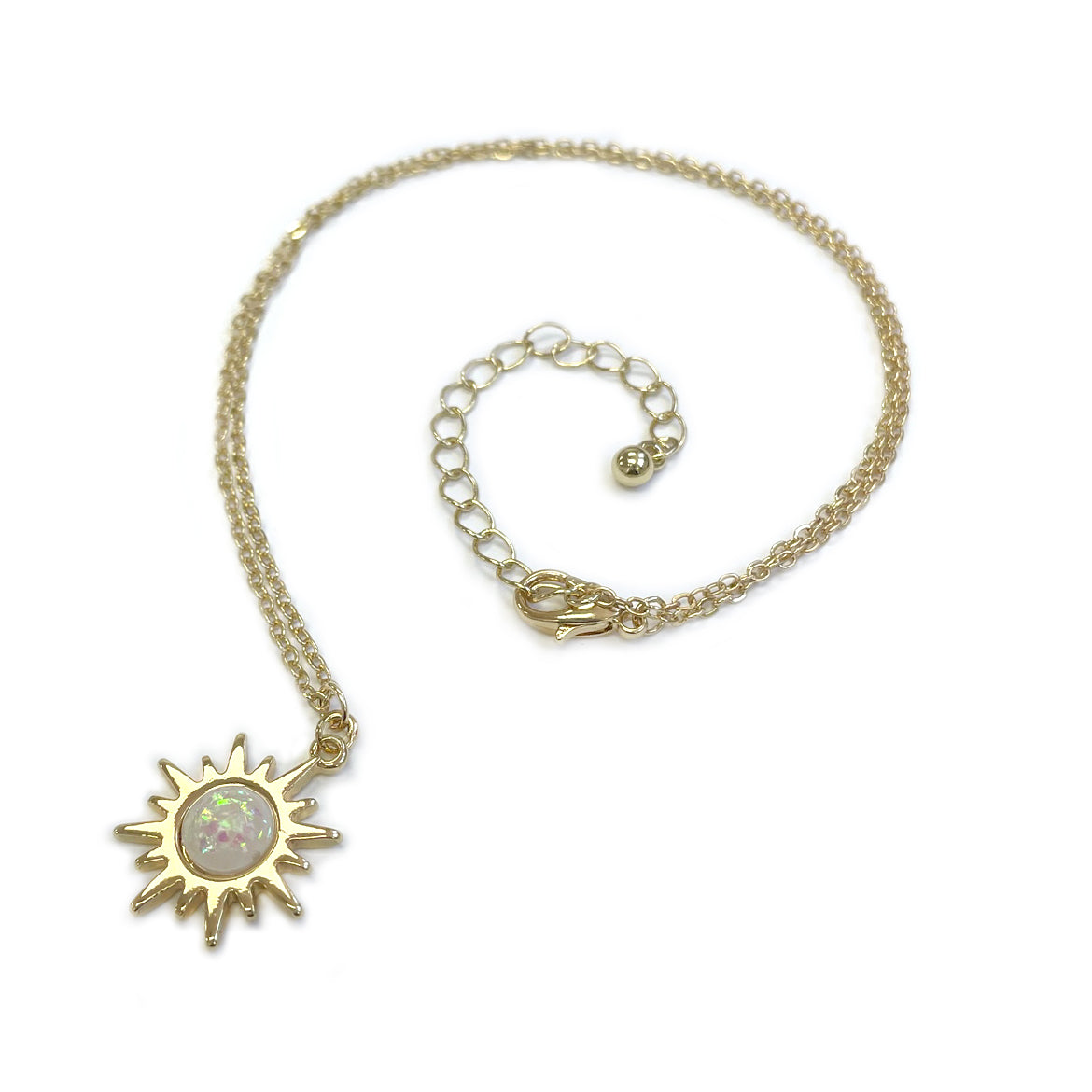 CN-4149 SunBurst Color Bead Pendant Necklace